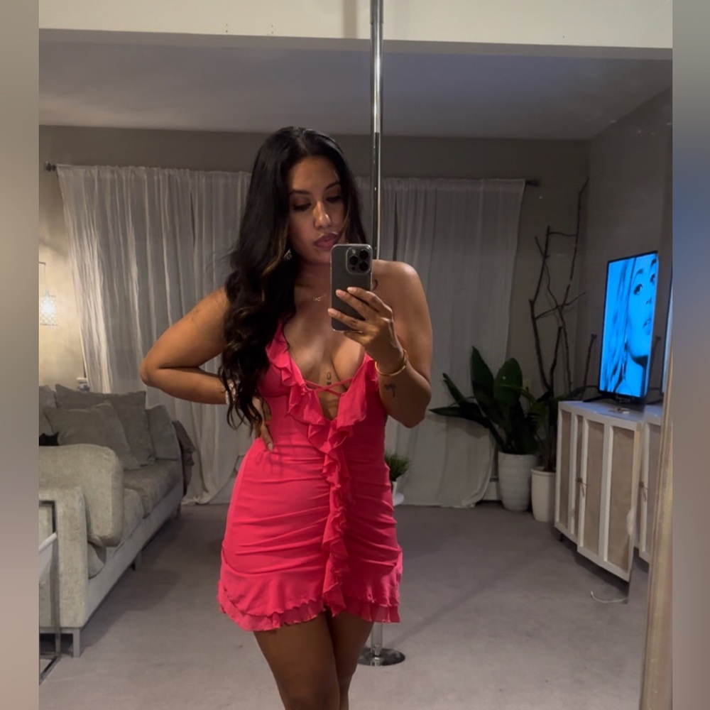 ❌SOLD❌ for local client- SHEIN Hot Pink Mini Dress